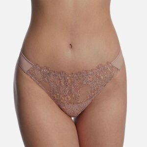 Skarlett Blue Women's Entice Front Lace Thong - Romance/Rose Gold Size S NWT